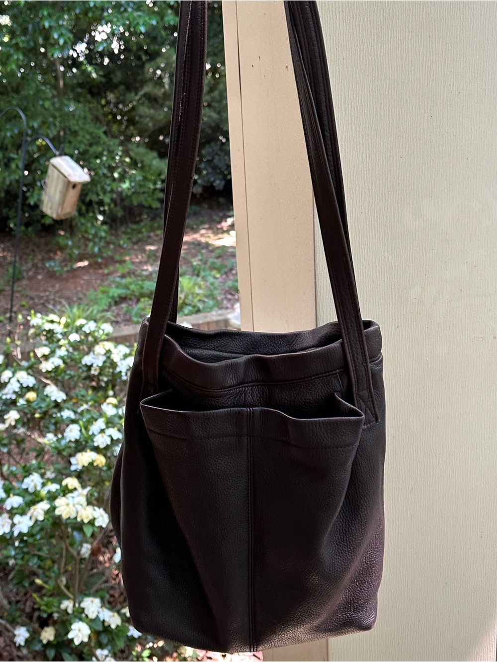 Vintage brown leather Stone Mountain bag